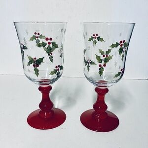 Studio Nova Holly Berry Water/Wine Goblet Set of 10